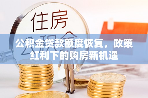 南皮公积金贷款额度恢复，政策红利下的购房新机遇