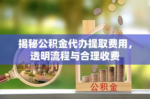 南皮揭秘公积金代办提取费用，透明流程与合理收费