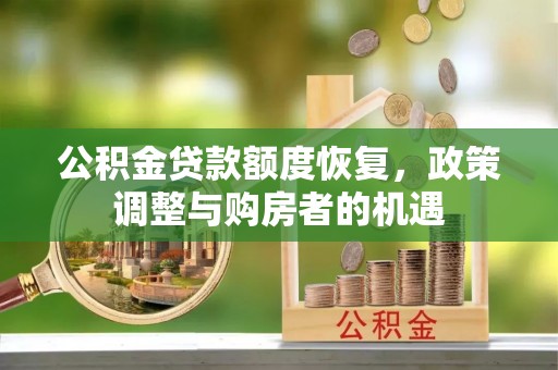 南皮公积金贷款额度恢复，政策调整与购房者的机遇