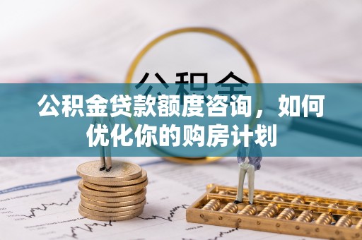 南皮公积金贷款额度咨询，如何优化你的购房计划