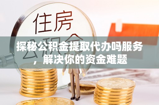 南皮探秘公积金提取代办吗服务，解决你的资金难题